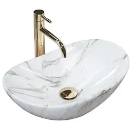 Умивальник Rea Royal Mini Aiax Shiny накладний REA-U5063, Мармур