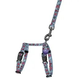Шлей с поводком для кошек и мелких собак Баркси Urban патриотическая размер XXS Калина