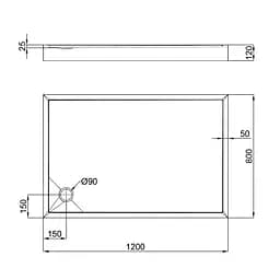 Душовий піддон Qtap Tern 3012812 120x80x12 см + сифон Білий Універсальний мілкий (до 20 см) - мініатюра 2