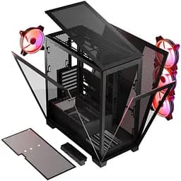 Корпус Modecom VOLCANO SPACE APEX ARGB 4x140 мм fans MIDI USB 3.0x2+TYPE-C BLACK без БЖ ATX (AT-SPACE-PG-10-000000-000) - мініатюра 9