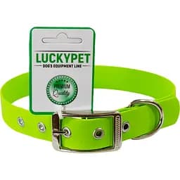 Нашийник з водонепроникної стрічки Lucky Pet, з металевою пряжкою, 40-50х2,5 см, салатовий