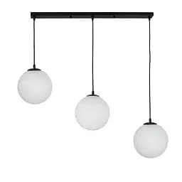 Підвісний світильник Levistella 756glass200F-3 BK+WH (700), 3xE27, чорний+білий, сучасний стиль