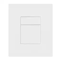 Панель змиву пластикова Koer KT-0607-03 157x198x3mm, кнопка квадратна біла KR5714, Білий - мініатюра 4