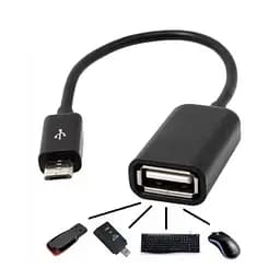 Кабель GRAND OTG мікро на USB 2.0 0.17 м чорний - мініатюра 3