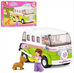 Конструктор SLUBAN Автобус, M38-B0523, 158 деталей, фигурки персонажей