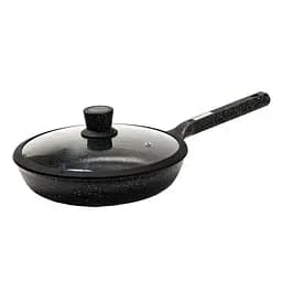 Сковорода антипригарная с крышкой Haus Roland ⌀ 29см алюминиевая сковорода 2л Черная