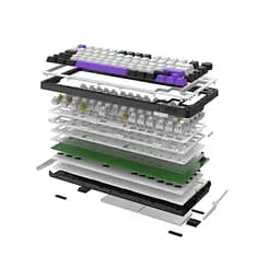 Клавіатура Hator Hellyberry HK75 Mechanical Linear RGB Wireless/Bluetooth/USB UA White/Violet (HK75_wireless)