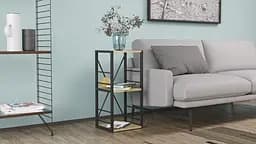 Етажерка 3/34 Ferrum-decor Серії Коннект 73x34x28 чорний ДСП Дуб Сонома 16мм (FRD-104292) - мініатюра 2