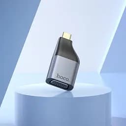 Адаптер перехідник Hoco UA34 Type-C to VGA metal grey - мініатюра 7