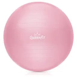 Фітбол Queenfit 65см світло-рожевий + насос - мініатюра 2