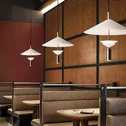 Элегантная подвесная люстра с латунным спотом | Line F | Арт. AA456-400 WT