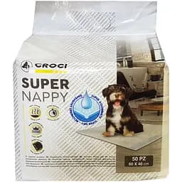 Пелюшки для собак Croci Super Nappy одноразові 60х40 см 50 шт.
