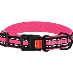 Ошейник для собак BronzeDog Mesh, размер S, 25-33х2 см, розовый