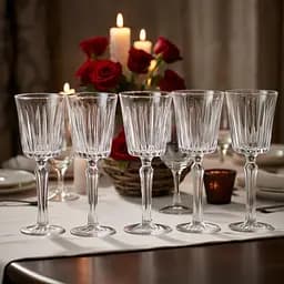 Набір келихів TS Kitchen для вина на високій ніжці з товстого скла 6 штук 150 мл прозорий  HP4164