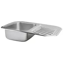 Кухонна мийка Satin 750x490x180 мм + сифон Wezer 7549(0.8)S, Satin - мініатюра 2