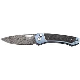 Ніж Lionsteel Twain Damascus Titanium Carbon Fiber Blue