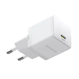 Мережевий зарядний пристрій Baseus Palm Fast Charger Type-C 30W + Cable Type-C to Type-C P10111605213-01 White - мініатюра 2