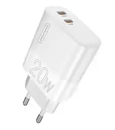 Зарядное устройство WUW 20 Вт, сетевой адаптер, блок питания, QC3.0, USB Type-C, белый