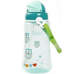 Поїльник-непроливайка Lindo Premium з силіконовою соломинкоюі ремінцем 9+ міс. 360 мл зелений (А 41 зел)