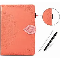 Шкіряний чохол Art Case з візитницею для Samsung Galaxy Tab S7+ Помаранчевий - мініатюра 6