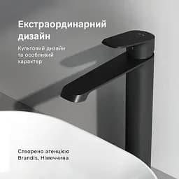 Високий змішувач для умивальника AM.PM Func чорний F8F92022 - мініатюра 3