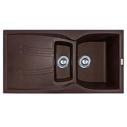 Кухонна мийка Adamant NEW LINE PLUS mokko 975x495x235 мм, з крилом 97,5 см