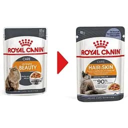 Вологий корм для кішок з чутливою шкірою і проблемною шерстю Royal Canin Intense Beauty, шматочки в желе, 85 г