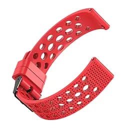 Ремінець для Huawei Watch GT3 42mm - червоний ширина кріплення 20мм силікон Watchbands double (W39-5WB77313179) - мініатюра 3