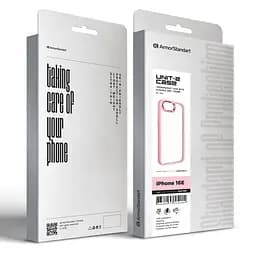 Чехол для Apple iPhone 16e/17e, UNIT2, розовый, ударопрочный, прозрачный противоударный чехол-накладка из TPU и поликарбоната (PC), с защитными бортиками, защита всего корпуса от ударов и царапин, ArmorStandart (ARM83853) - мініатюра 5