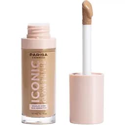 Тональна основа-флюїд Parisa Iconic Glow Filter з ефектом сяйва 20 мл відтінок № 606 Golden medium  - мініатюра 2