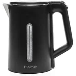 Електрочайник Holmer HKS-204D, чорний, 1500W, 1.8л, дисковий, індикатор рівня води, захист від перегріву, захист від включення без