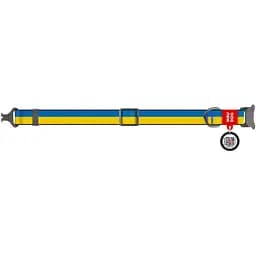 Нашийник для собак Waudog Nylon Colors of freedom, з QR паспортом, металева пряжка-фастекс, S, 23-35х1,5 см - мініатюра 2