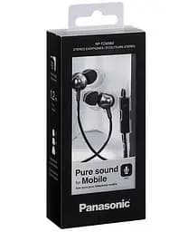 Провідні вакуумні навушники Panasonic RP-TCM360GCK з мікрофоном (Чорні) - мініатюра 3