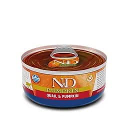 Вологий корм Farmina N&D Grain Pumpkin Quail Adult для котів, беззерновий з тыквою та перепелом, 70 г
