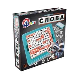 Детская развивающая игра филворд "Слова" ТехноК 2963TXK 162 фишки, 10 шаблонов