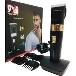 Професійна машинка Promotec PM-368 акумуляторна для стрижки волосся Титаново-керамічні леза