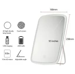 Дзеркало косметичне настільне Salon Professional Makeup Mirror 33 світлодіоди USB або батарейки білий - мініатюра 5
