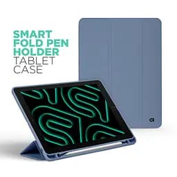 Чохол-книжка для планшета Apple iPad 10.2 (2019)/10.2 (2020)/10.2 (2021), Smart Fold Pen, фіолетовий, 10.2 дюймів, з екошкіри + TPU, з магнітною застібкою, підставкою, тримачем під стилус, протиударний, з функцією Wake/Sleep - мініатюра 3
