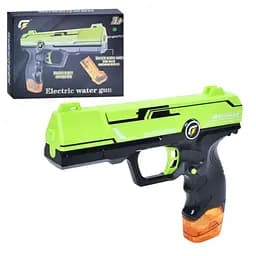 Водяний пістолет X77-51, акумуляторний, 21,5 см, USB зарядка, зелений, в коробці