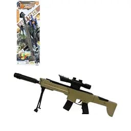 Детский автомат YX 001-1 с прицелом, шариками и патронами на присосках.