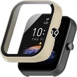 Чехол-накладка DK Пластик Gloss Glass Full Cover для Xiaomi Amazfit Bip 3 / 3 Pro (ivory)