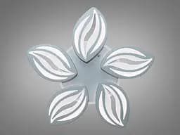 Люстра стельова LED Diasha 8092/5GR, 95W, 4100K, акрил, сучасний стиль, диммер - мініатюра 2