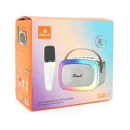 Колонка Kisonli G21 Bluetooth 5.0, 1х5W, 1800mAh, USB/TF/BT/LED/AUX, DC: 5V/1A, Black, BOX, Q45 - мініатюра 2