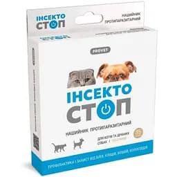 Нашийник для котів та дрібних собак ProVET Інсектостоп від зовнішніх паразитів 35 см (PR020119)