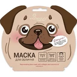Маска для лица Via Beauty VB1-D активный лифтинг с коллагеном и маслом кокоса Песик (6971663406482A)