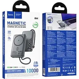 Зовнішній акумулятор Hoco Q44 Origen MagSafe 10000mAh 20W Gray [150868] - мініатюра 5