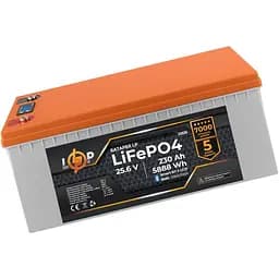 Акумулятор LogicPower LiFePO4 LCD Smart BT 24V 25.6V/230Ah/5888Wh BMS 200A/100А [23535] [109616] - мініатюра 3