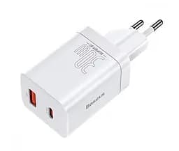 Сетевое зарядное устройство для Baseus Super Si Pro Quick Charger C+U 30W EU белый (CCSUPP-E02)