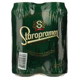 Уцінка. Пиво Staropramen, світле, 4,2%, з/б, 1,92 л (4 шт. по 0,5 л) 