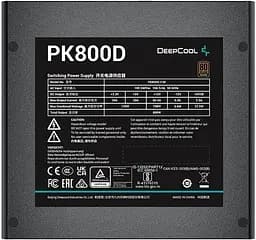 Блок живлення Deepcool PK 800W 80+Bronze(R-PK800D-FA0B-EU) (PK800D) Б/в - мініатюра 3